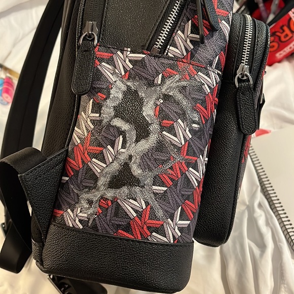 NWT Michael Kors collection, rare numbered edition Hudson graphic logo backpack - Picture 7 of 13